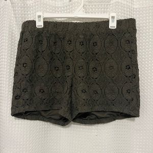 COPY - Olive green women’s knit floral shorts